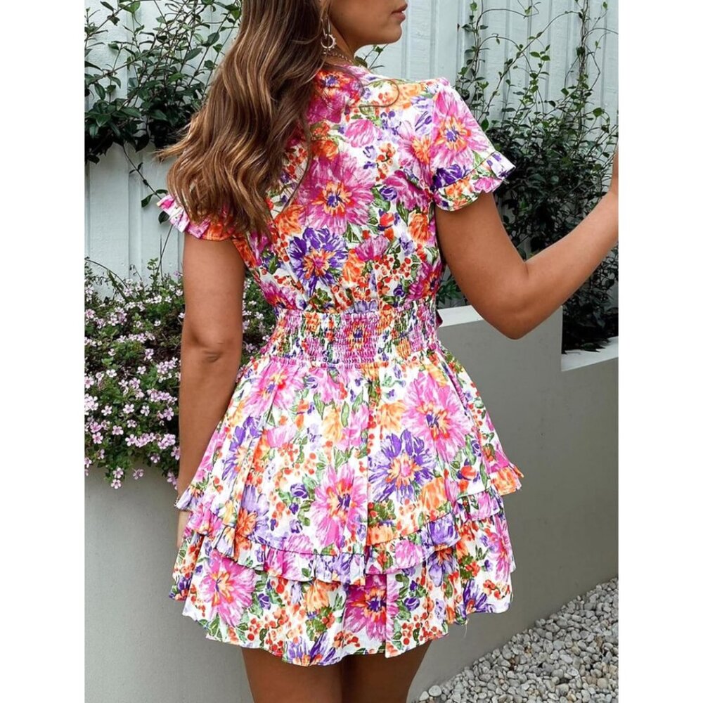 EUC PrettyGarden Women’s Colorful Floral Dress Size XXL - Picture 4 of 10
